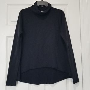 NSF Mock Turtleneck Pullover Sweatshirt Black Size S